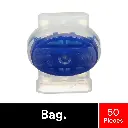 3M Scotchlok Electrical IDC 314-Pouch Connector, Self-Stripping, Blue, 22-14 AWG - Bag of 50 