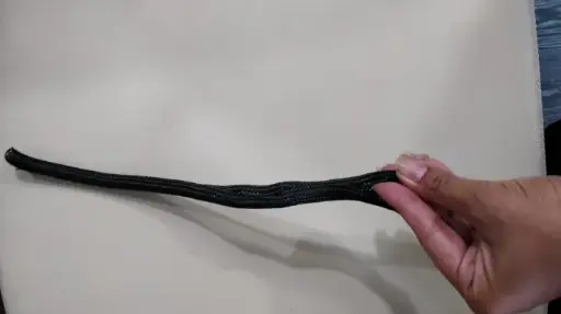 [Self Closing Braided Split Loom - BLACK - 10mm] Self-Closing Braided Split Loom - BLACK - 10mm